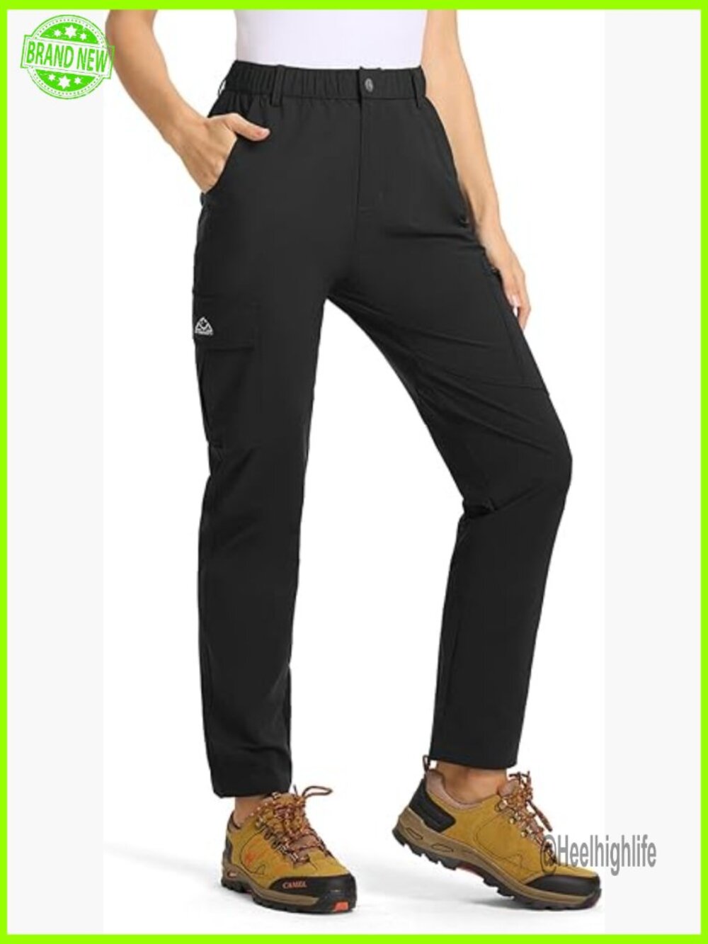 Women's Cargo Hiking Pants Water Resistant Quick Dry Lightweight Stretch